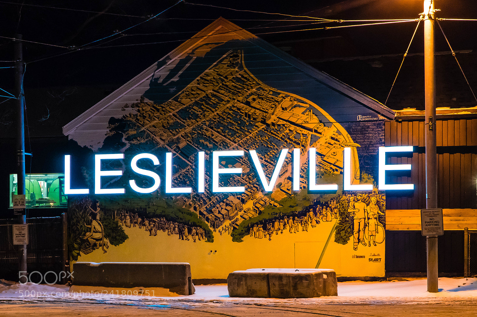 Sony a7 sample photo. Leslieville in colour, night photography