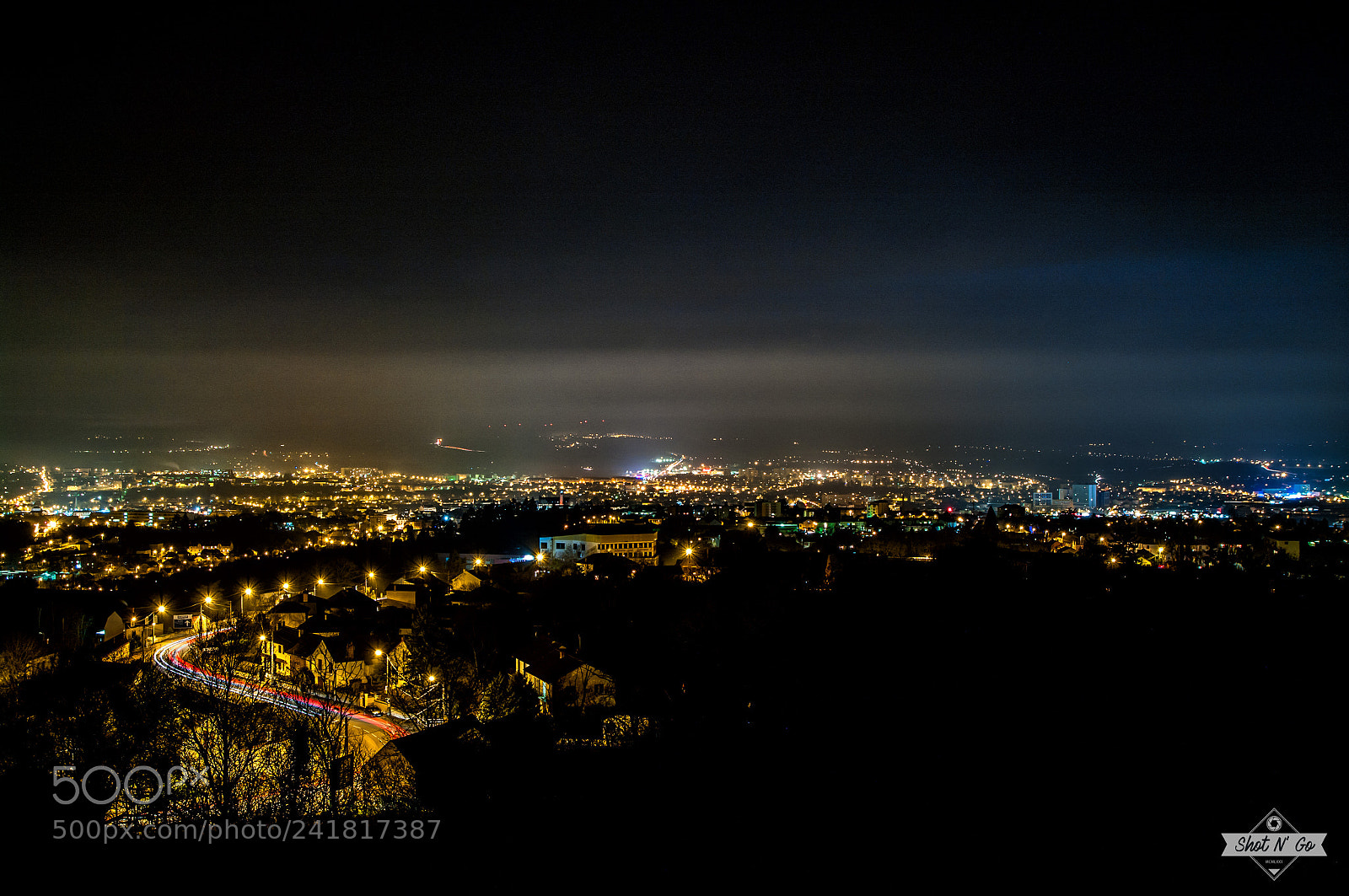 Pentax K20D sample photo. Montlu' by night photography