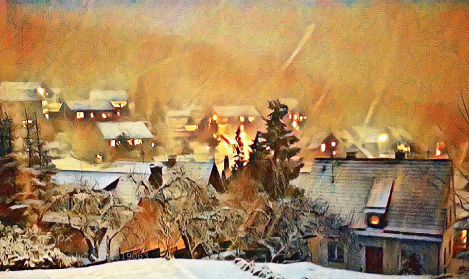 Samsung Galaxy S7 sample photo. Snowfall in the evening photography