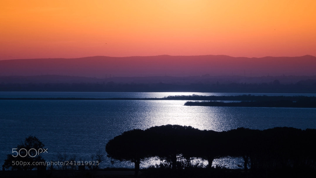 Olympus OM-D E-M10 II sample photo. Sunset over perols'lake photography