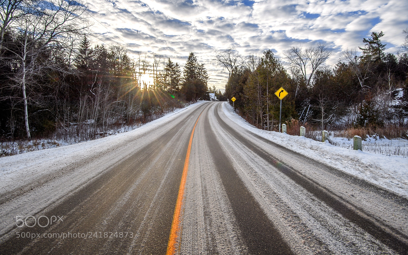 Nikon D5 sample photo. Everton winter road photography