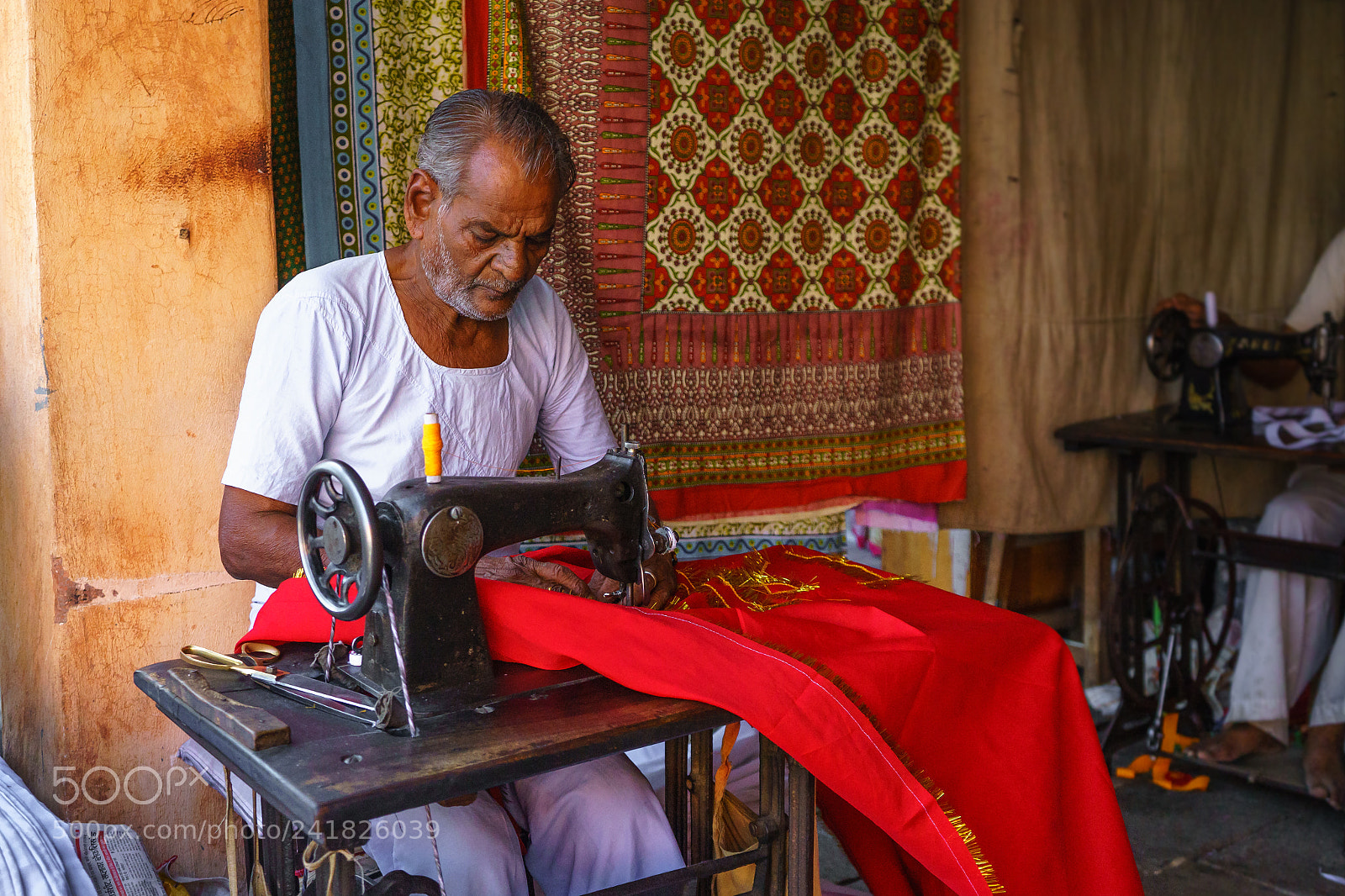 Sony a7 II sample photo. Indian tailor at work photography