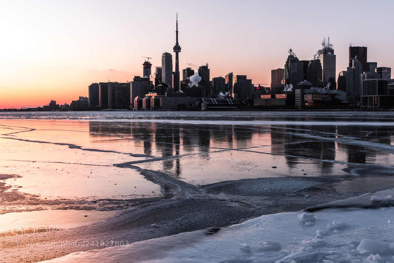 Nikon D7100 sample photo. Toronto skyline winters night photography