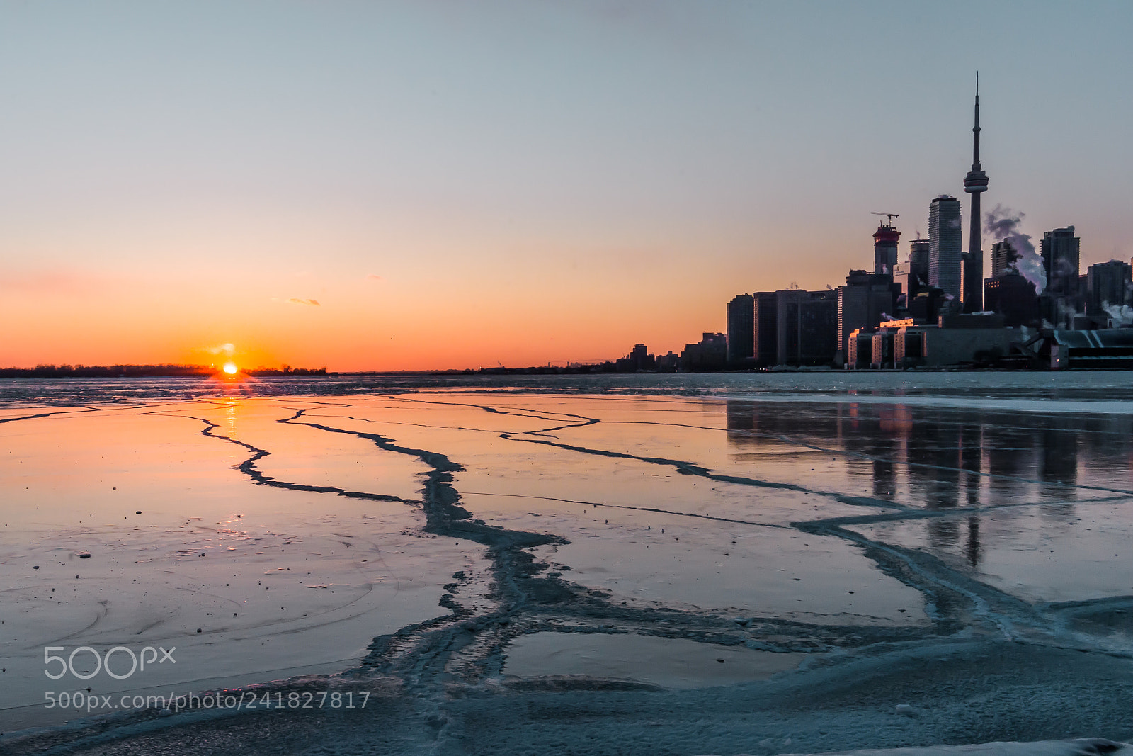 Nikon D7100 sample photo. Toronto skyline winters night photography