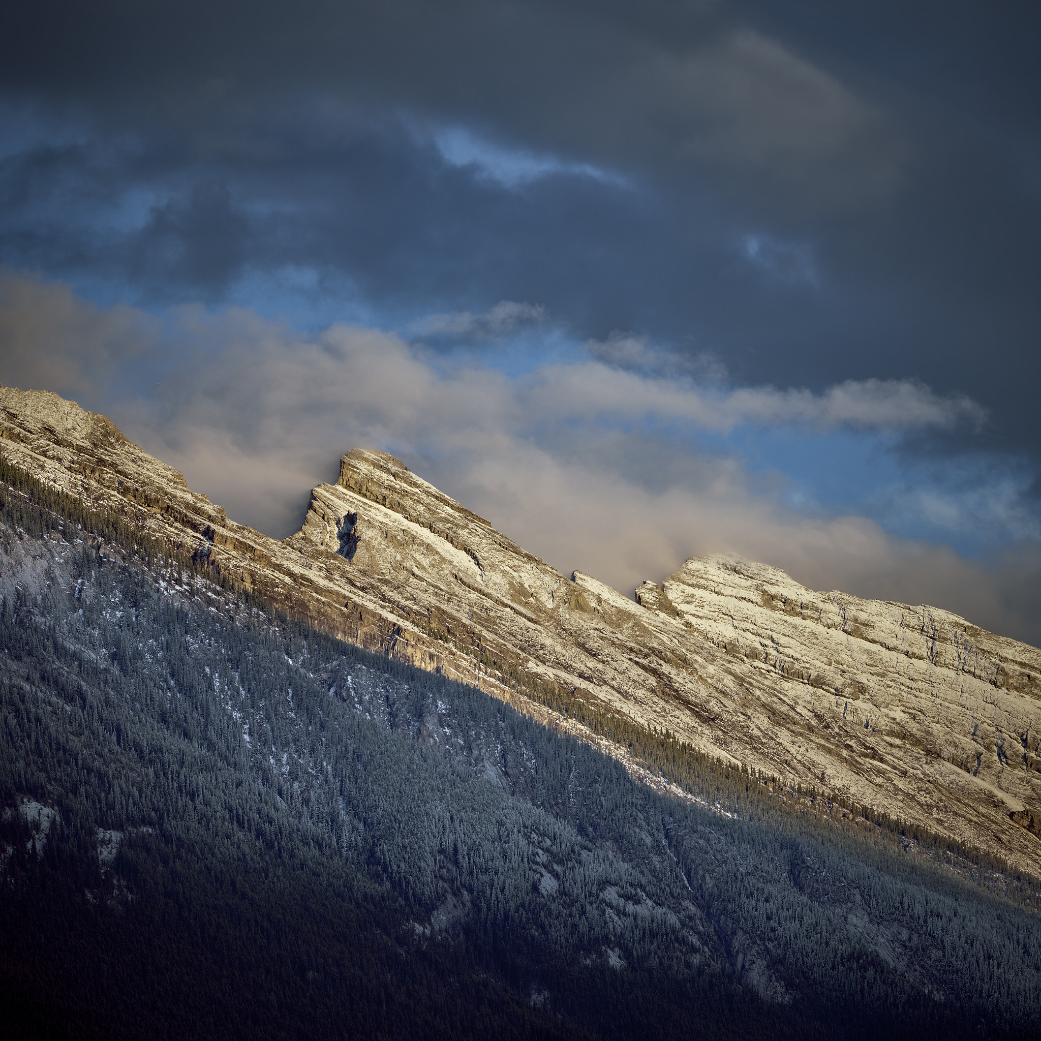 Phase One IQ3 100MP sample photo. Sunset over banff photography