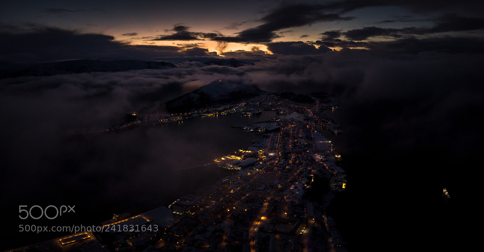 DJI FC220 sample photo. Lesund from above after photography