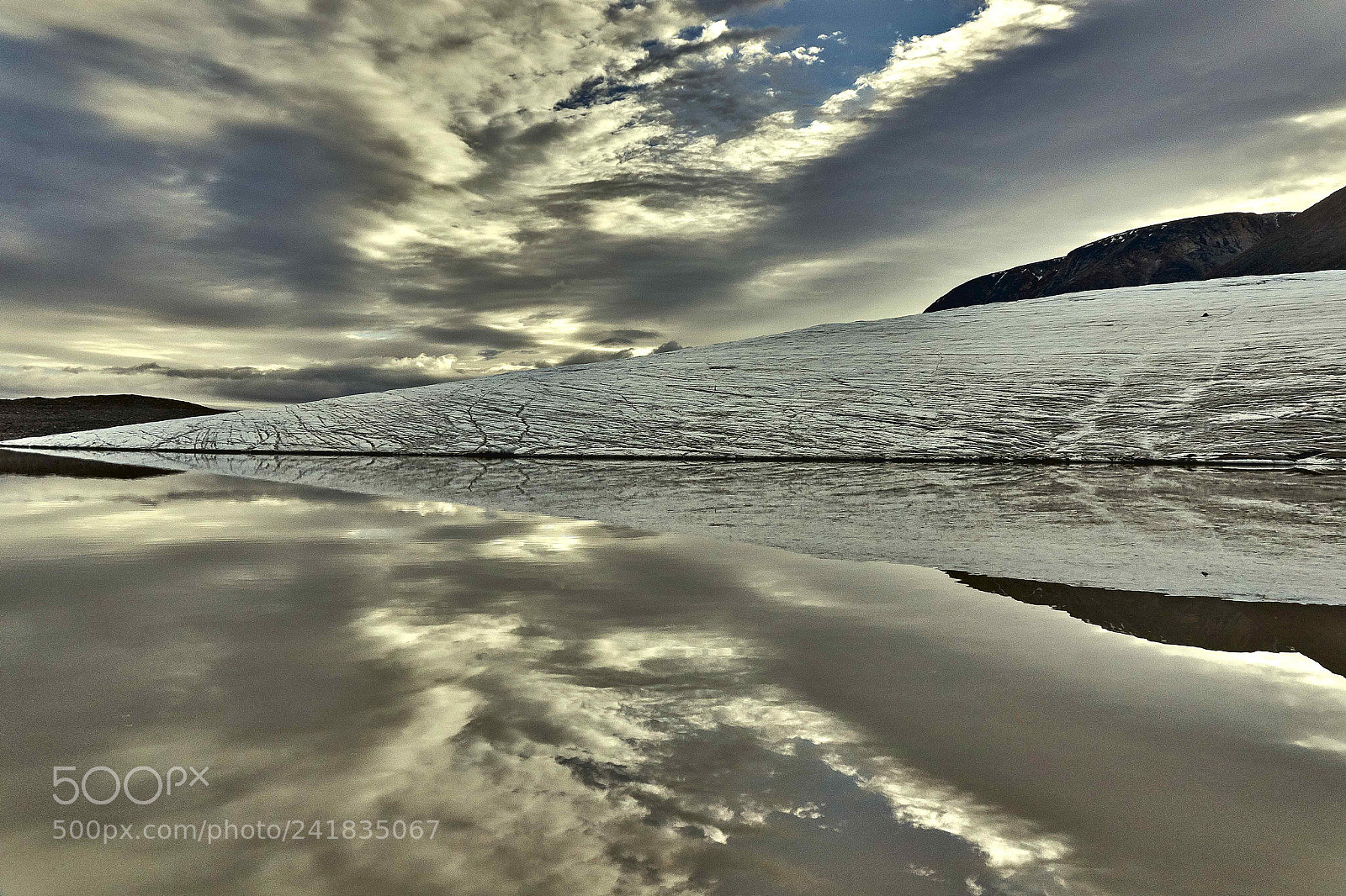 Sony Cyber-shot DSC-RX10 III sample photo. Mirroring glacier lake [greenland] photography