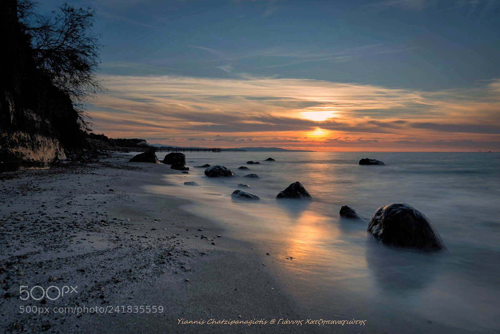 Nikon D810 sample photo. Winter sunset in aegean photography