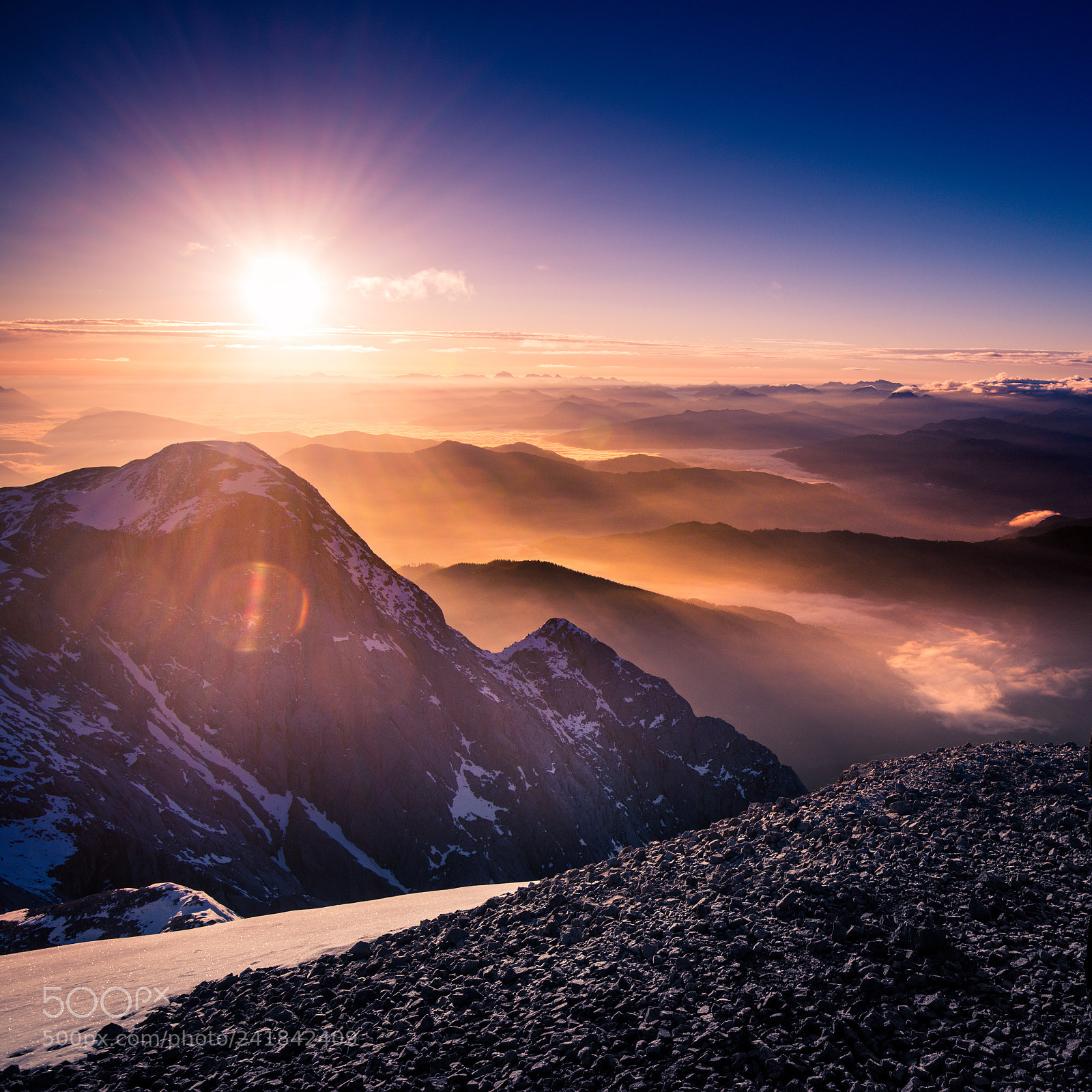 Nikon D800 sample photo. Sunrise on hochkönig photography