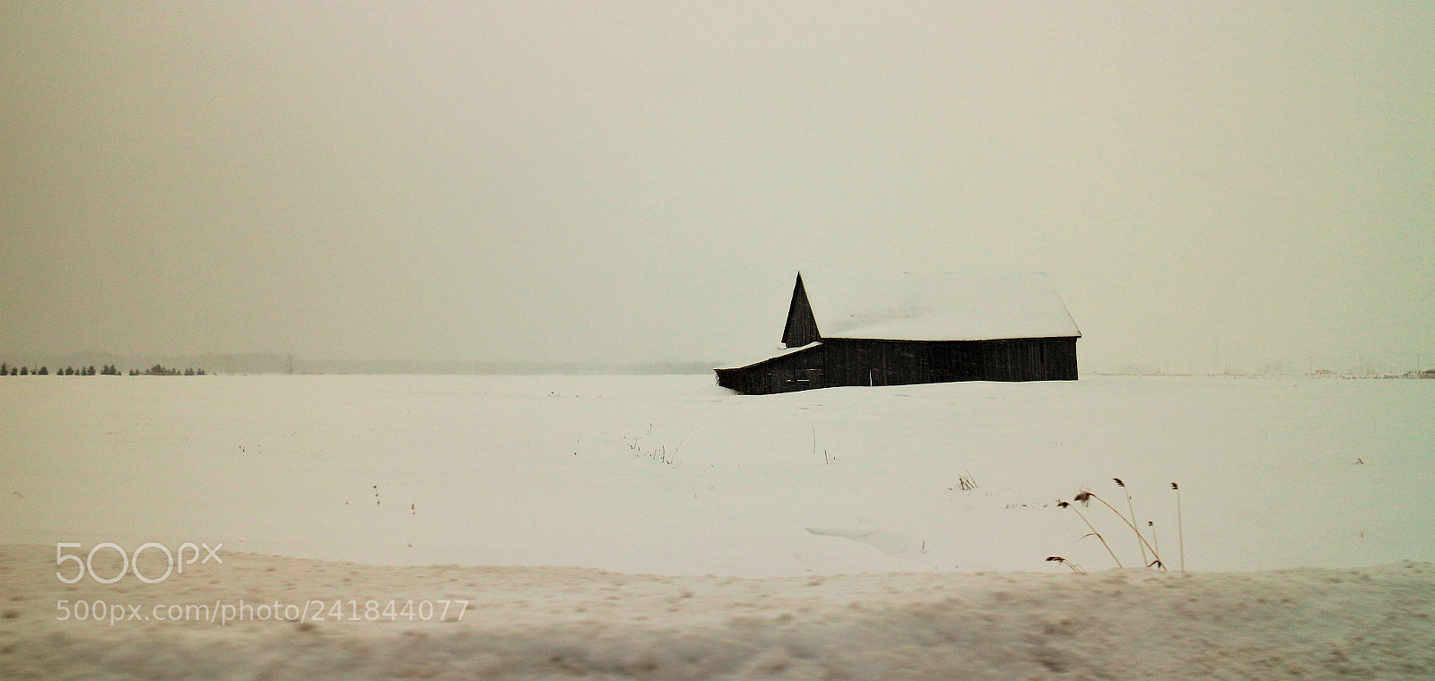 Canon EOS M sample photo. Snow barn photography