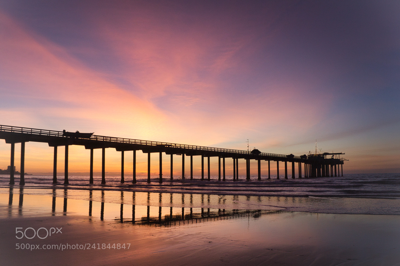 Canon EOS 60D sample photo. Scripps pier sunset photography