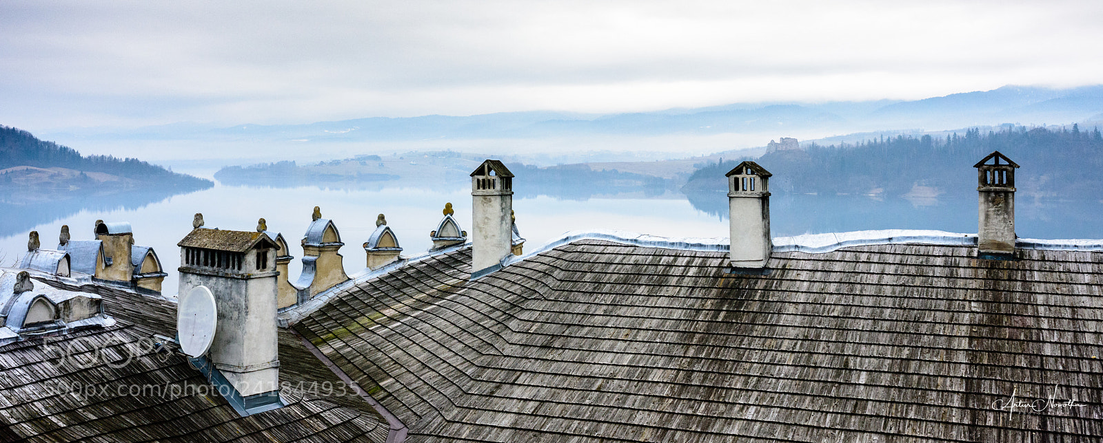 Nikon D810 sample photo. Niedzica castle roofs photography