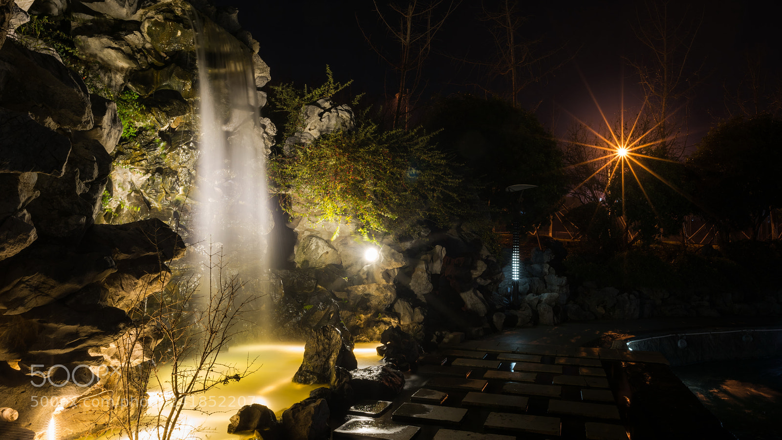 Nikon D810 sample photo. The waterfall and light photography
