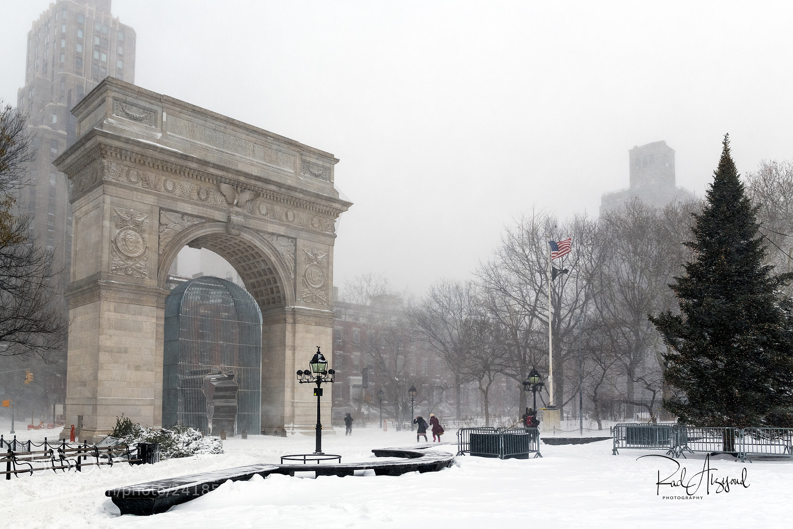 Nikon D850 sample photo. Snowy arch de triumph photography