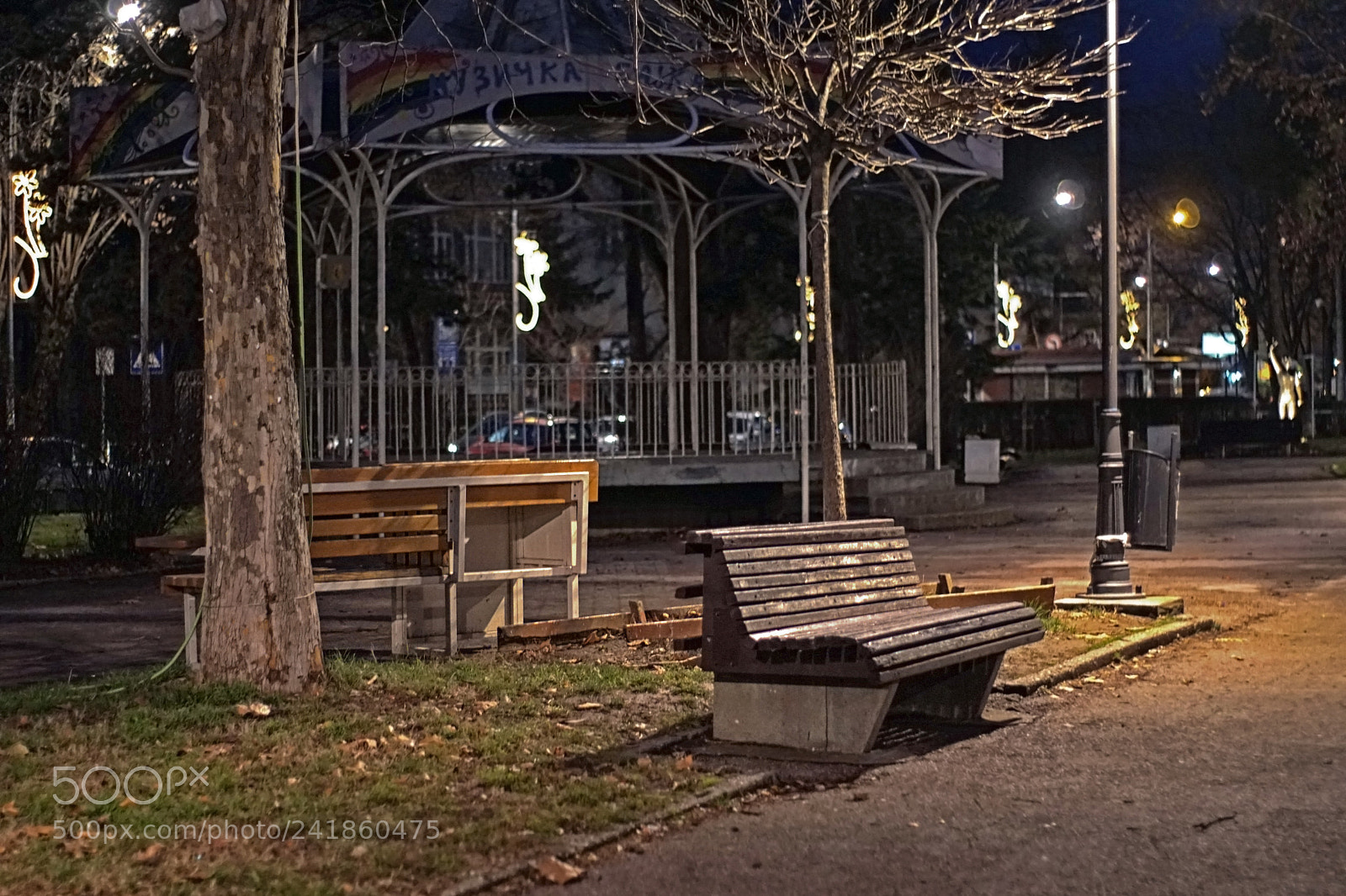 Sony a6300 sample photo. Park in the night photography