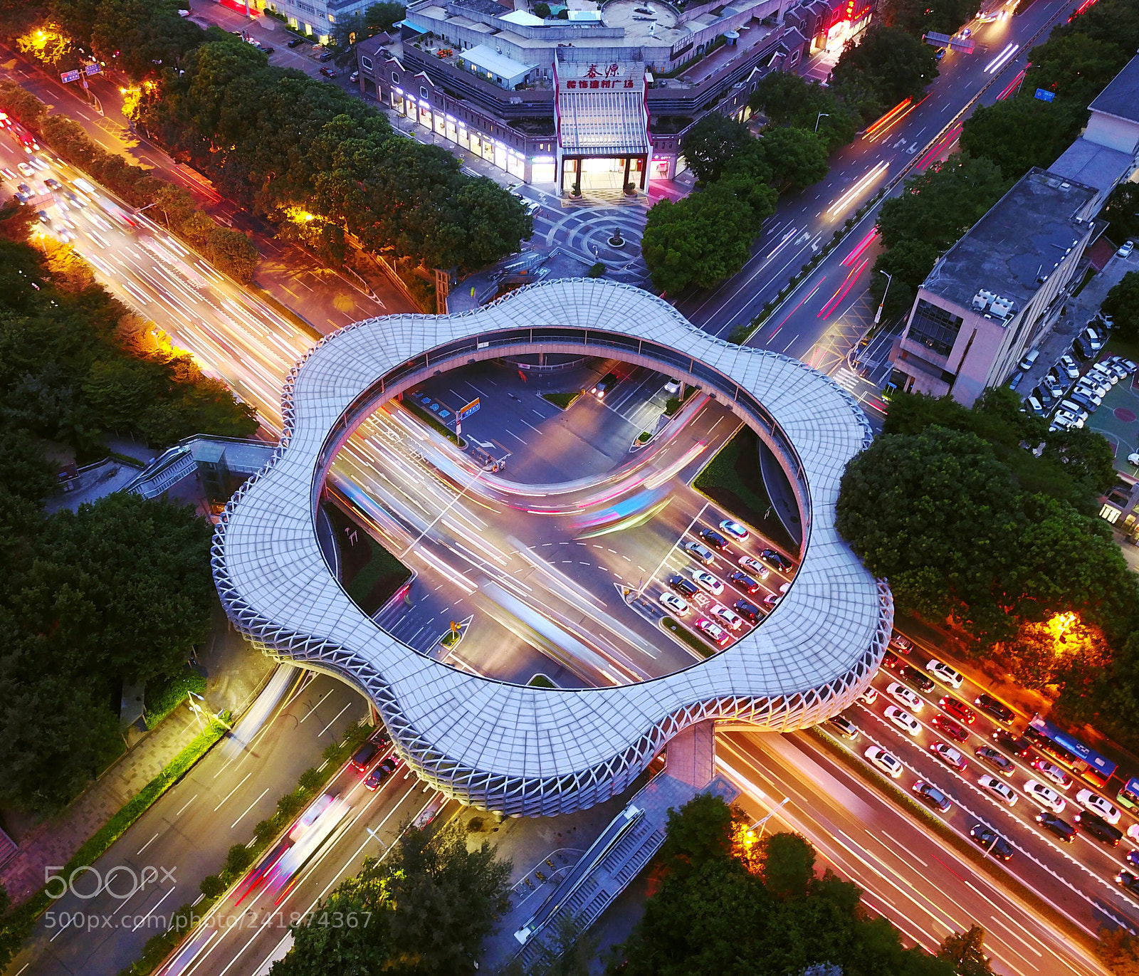 DJI FC220 sample photo. Nightfall above shenzhen, china photography
