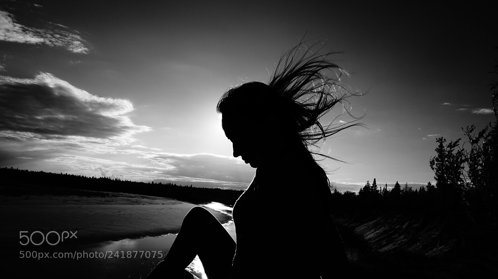 Sony Alpha a5000 (ILCE 5000) sample photo. Sunset time | b&w photography