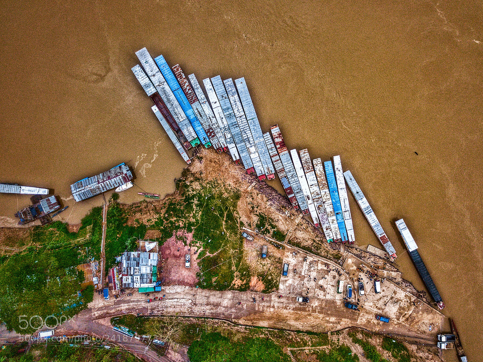 DJI FC220 sample photo. Slow boats on the photography