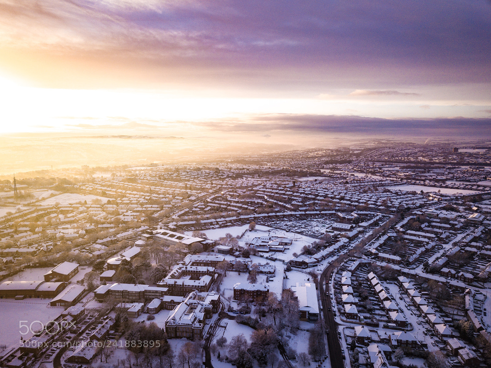 DJI FC220 sample photo. Sunset over newcastle upon photography