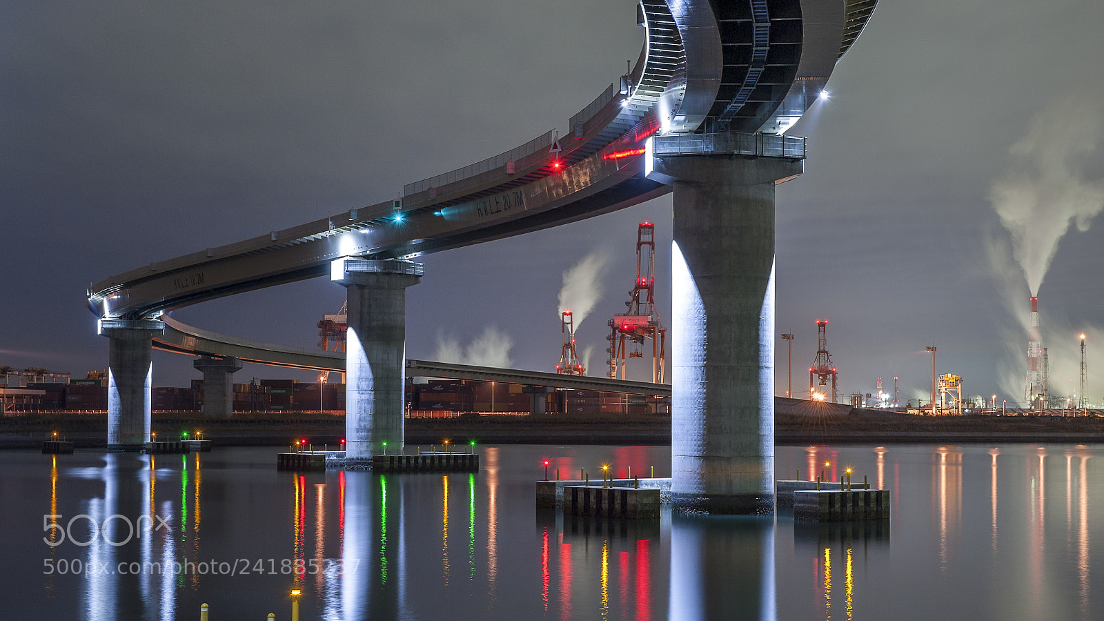 Nikon D700 sample photo. He fatctory night view photography