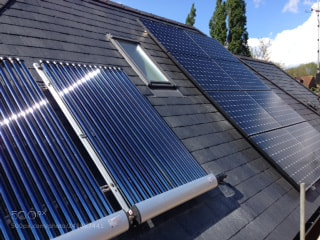 Apple iPhone 5 sample photo. Solar panels high wycombe photography