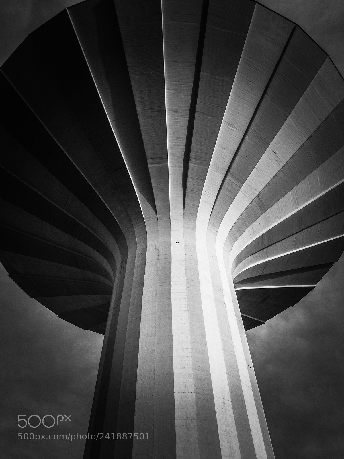 Apple iPhone 5 sample photo. Water tower in bw. photography