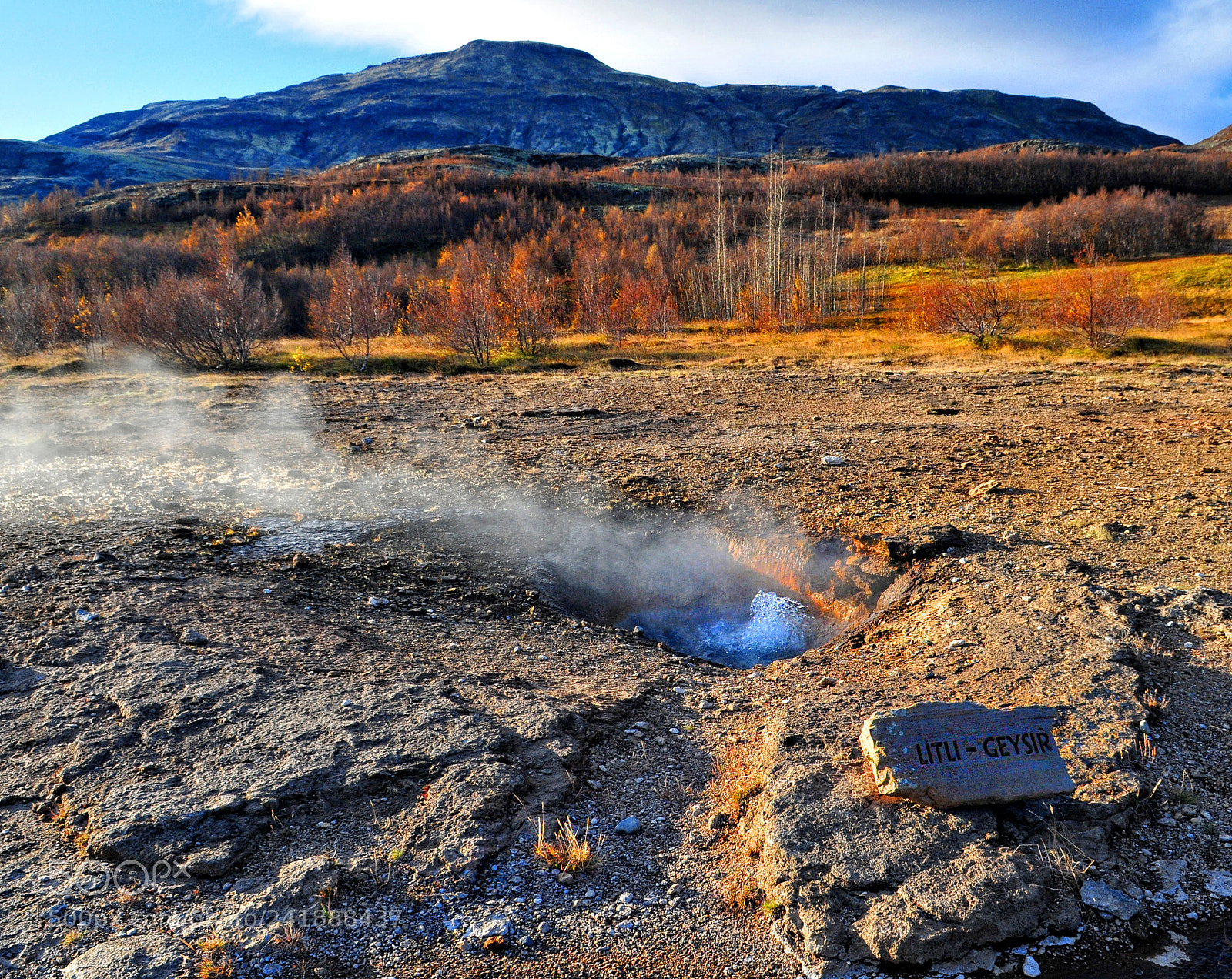Nikon D300 sample photo. Small geysir photography