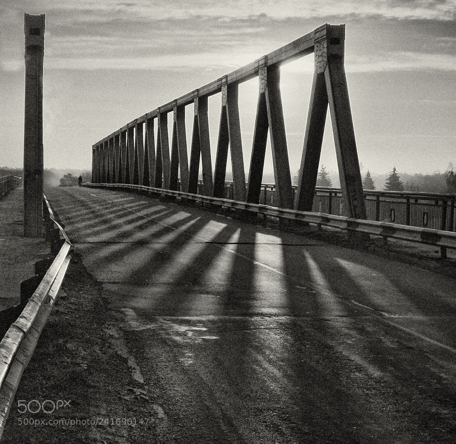 Pentax K200D sample photo. Sunrise on the bridge photography