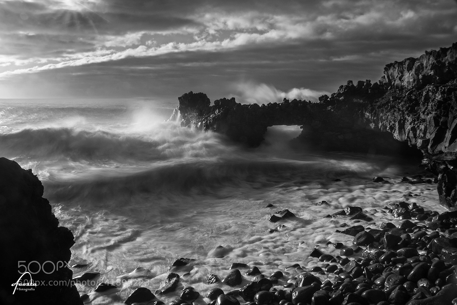 Nikon D5000 sample photo. Ocean and time photography