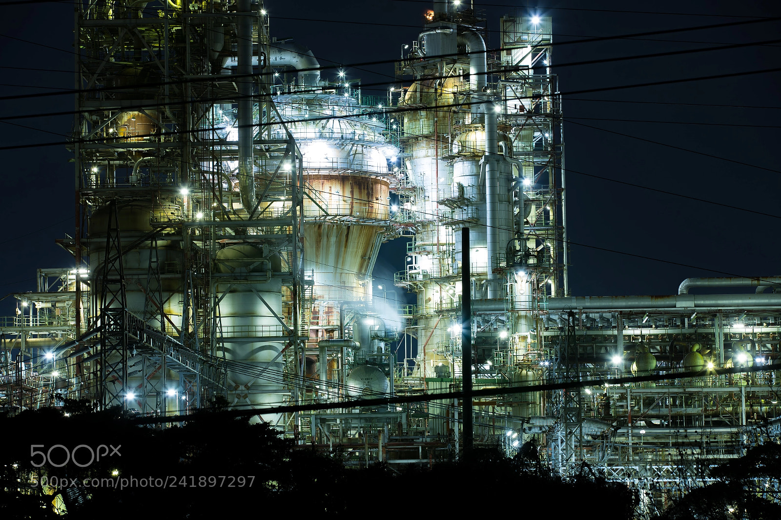 Canon EOS-1D X Mark II sample photo. Factory night view photography