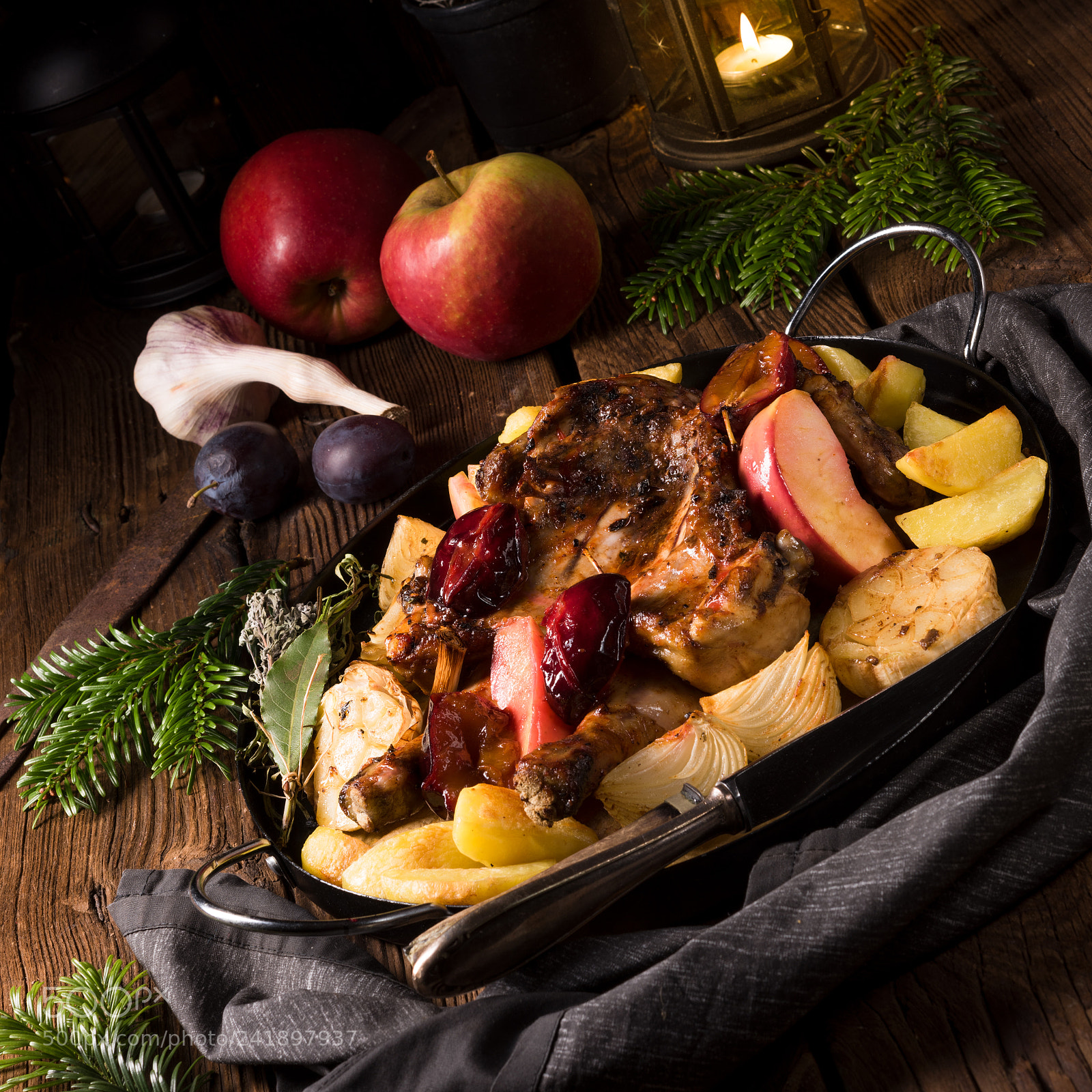 Nikon D810 sample photo. Chicken pieces with fruit photography