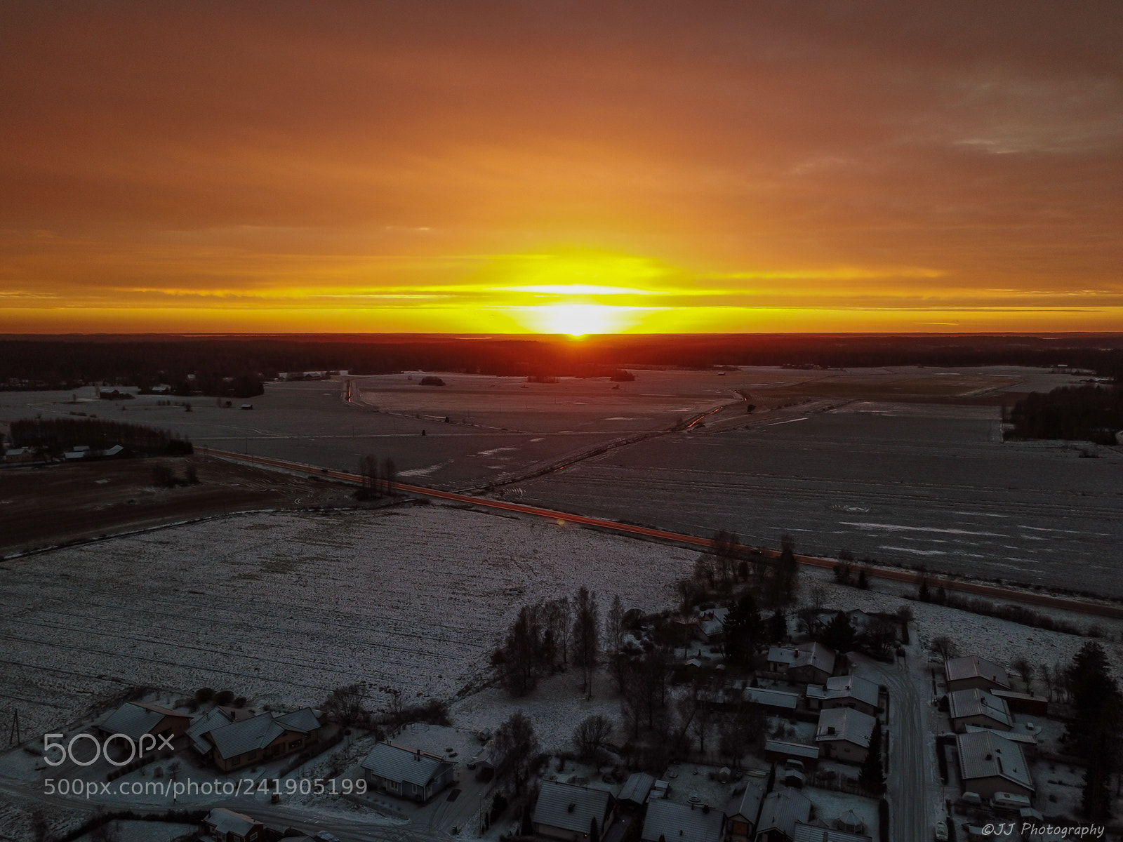 DJI FC220 sample photo. January sunset photography