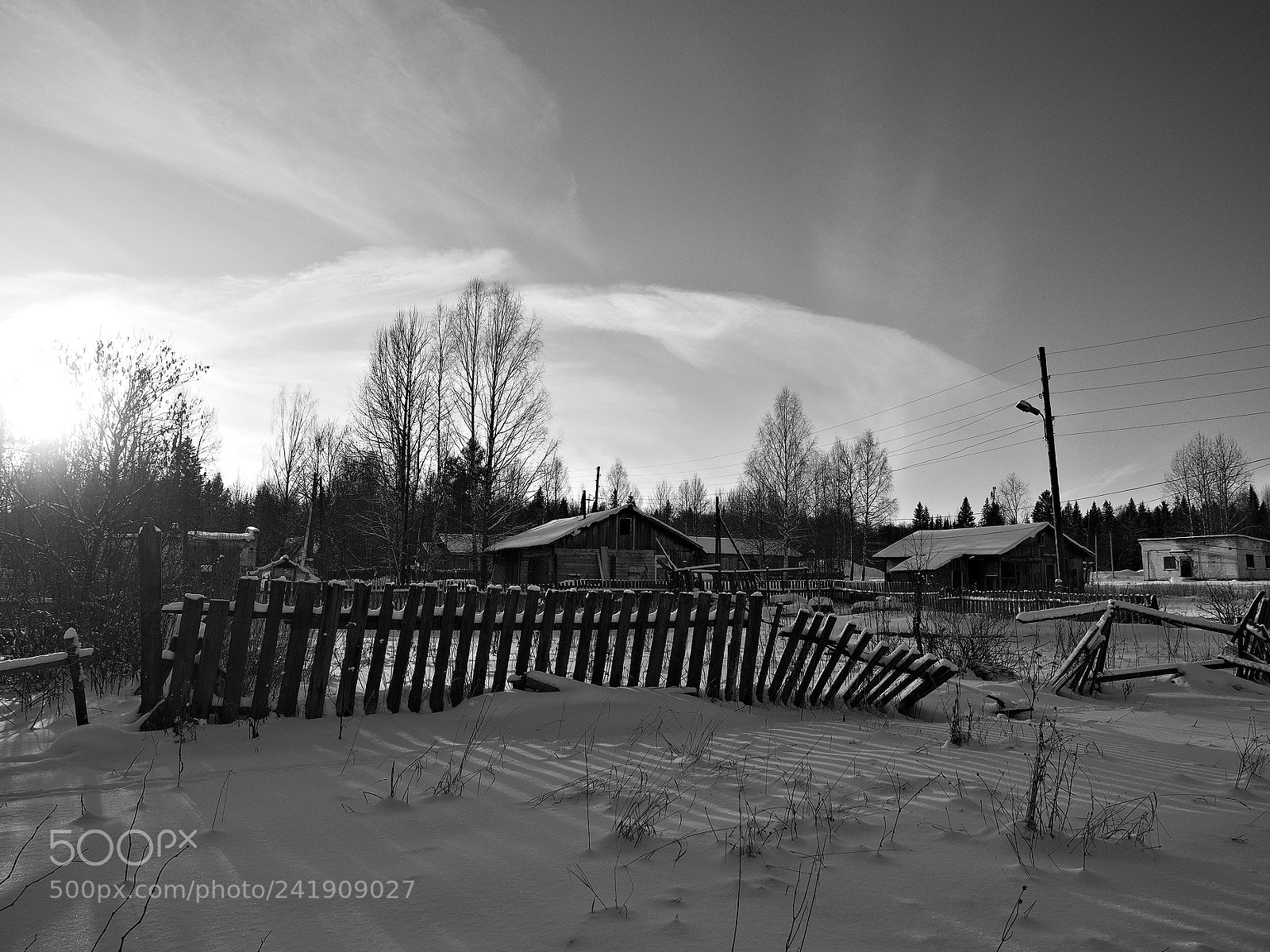 Olympus PEN E-P5 sample photo. Winter village photography