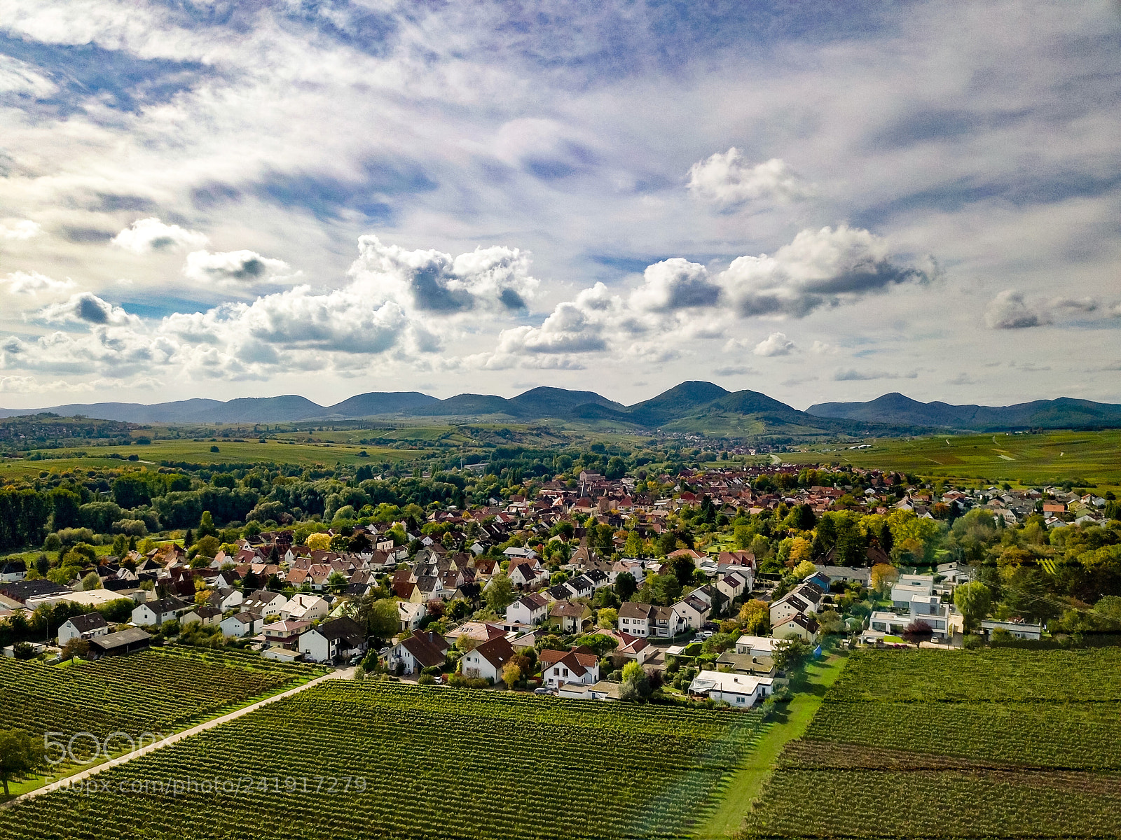 DJI FC220 sample photo. Little valley called siebeldingen photography