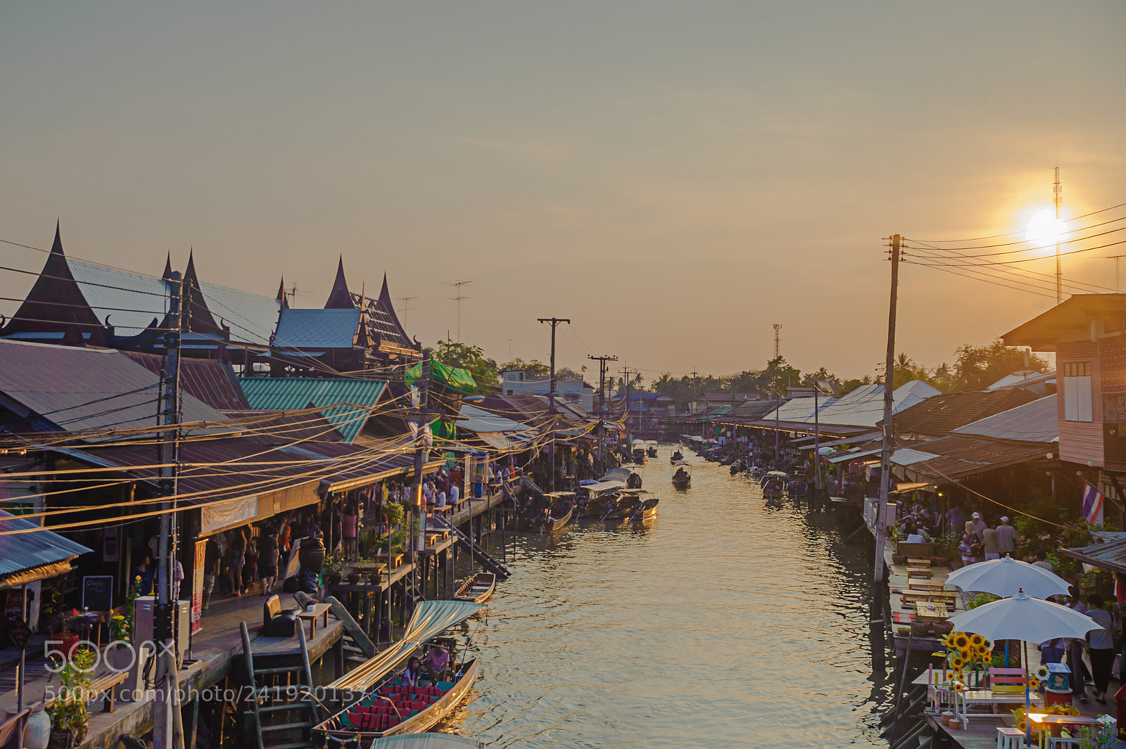 Nikon D700 sample photo. Floating market photography