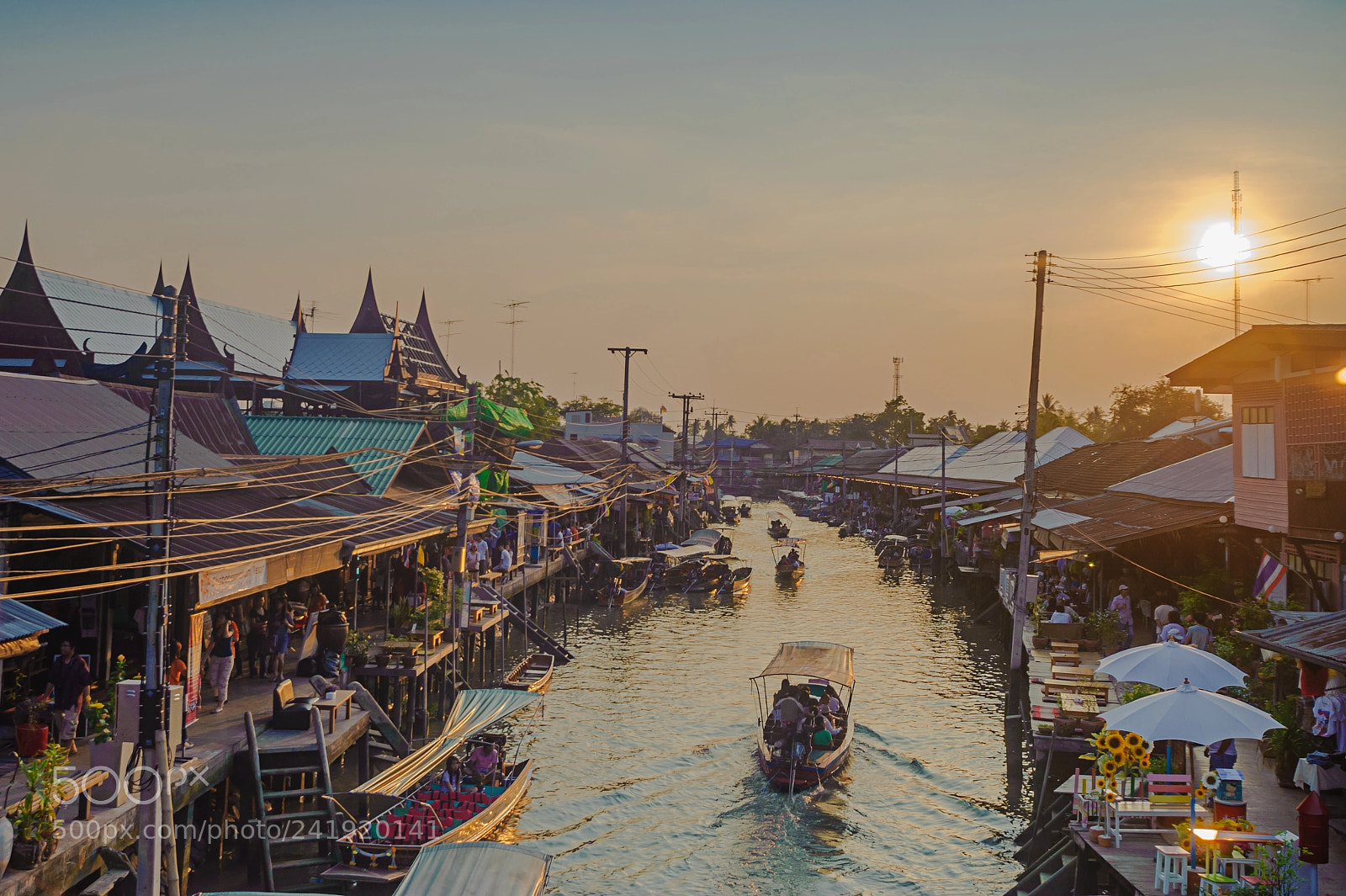 Nikon D700 sample photo. Floating market photography