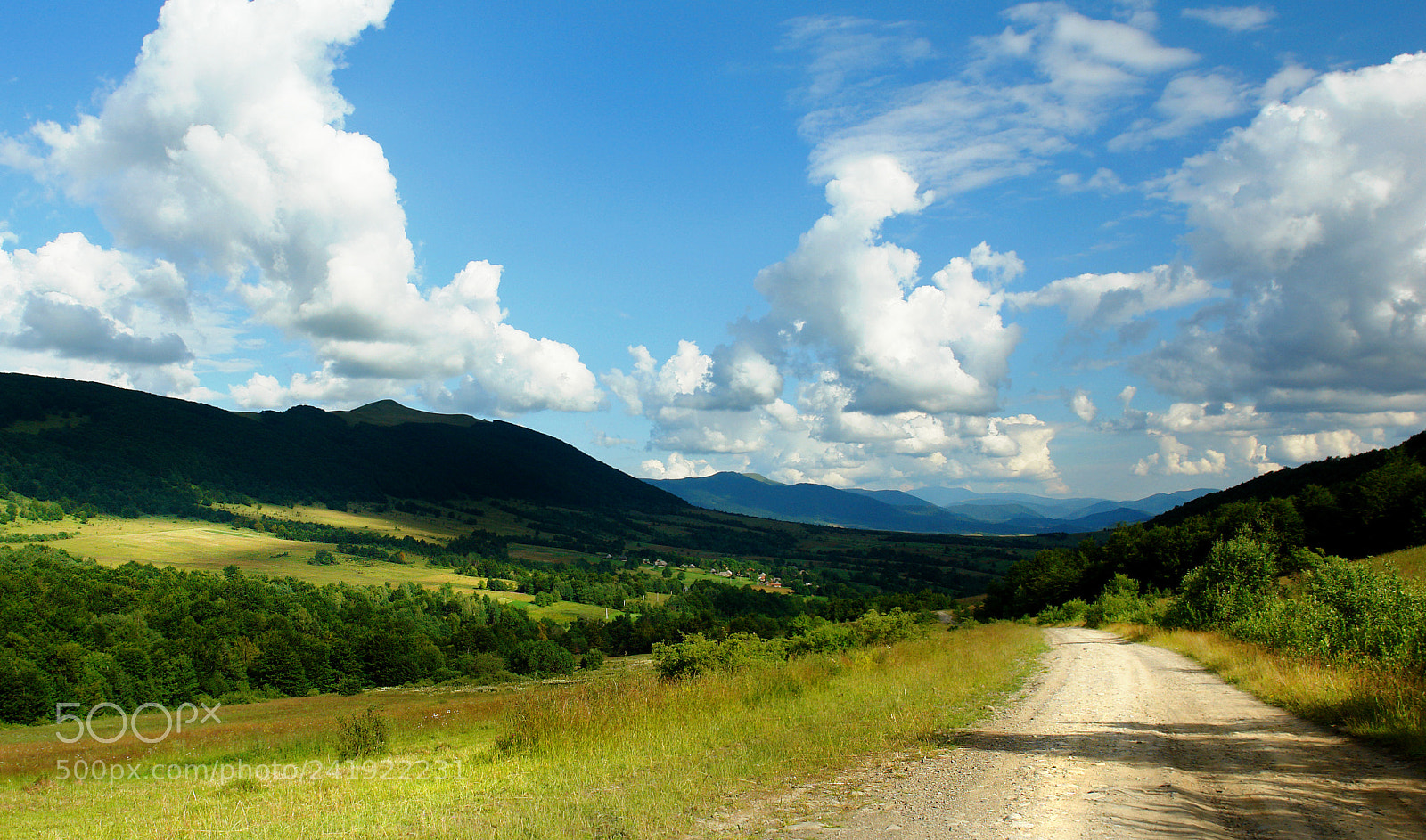 Sony DSC-R1 sample photo. Country road in carpathian photography