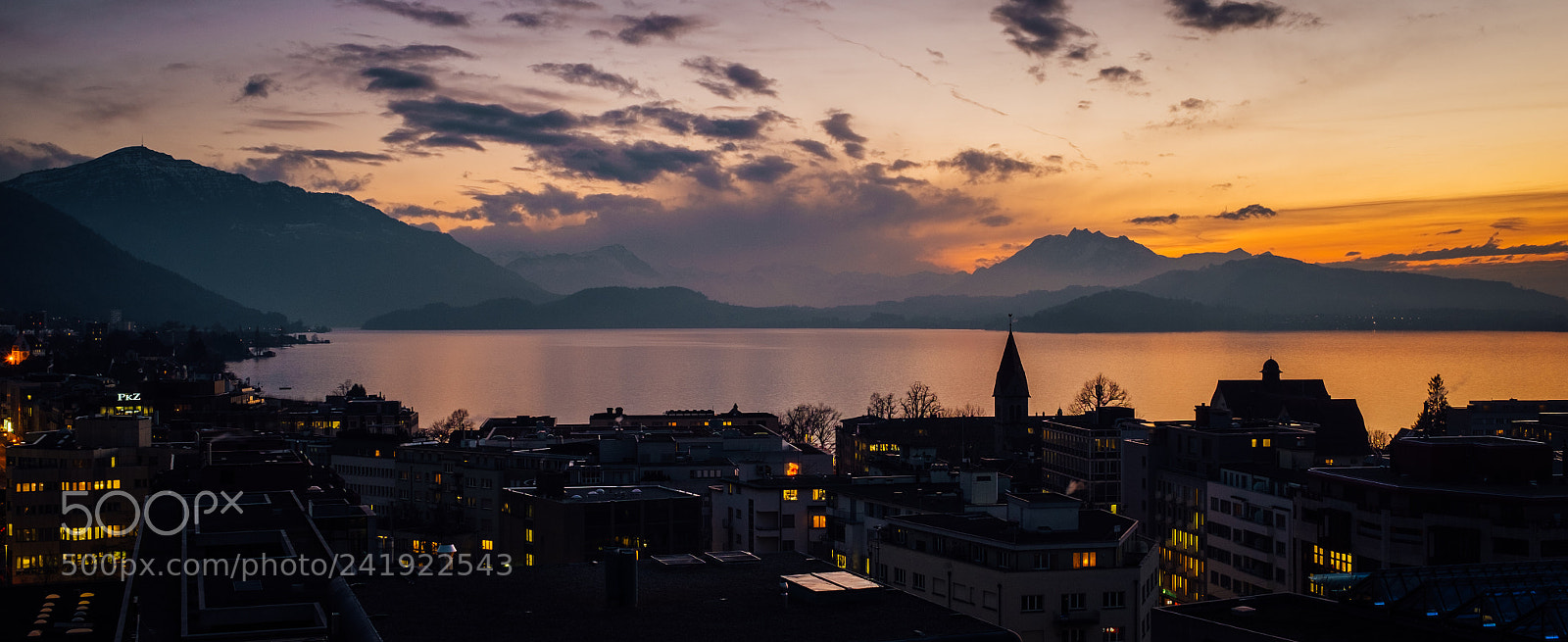 Fujifilm X100T sample photo. January evening over zug photography