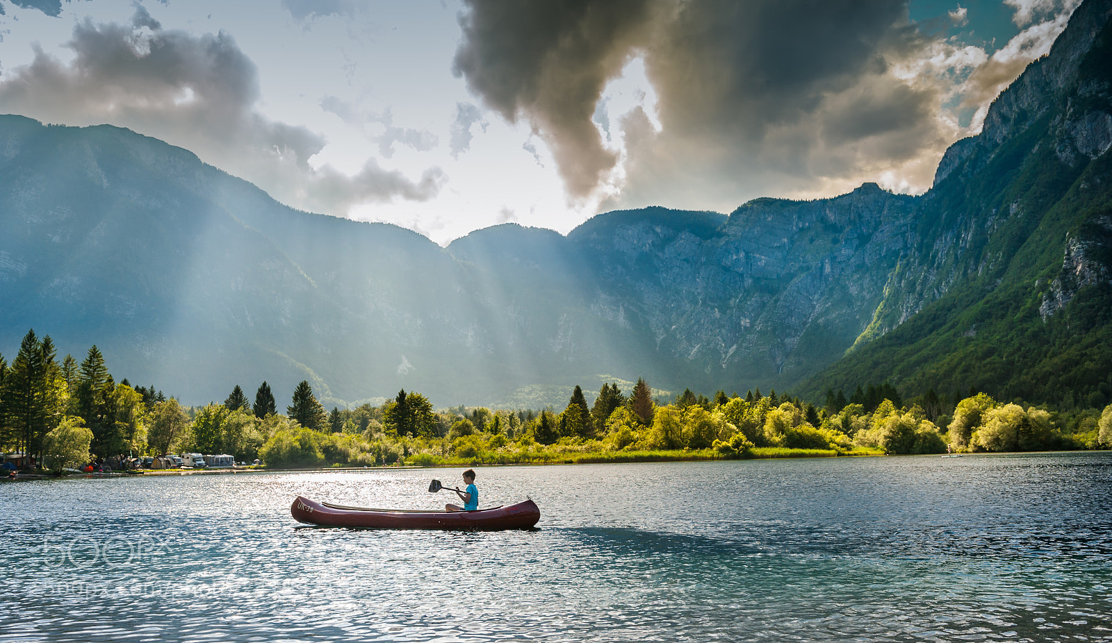 Nikon D700 sample photo. Bohinj lake sunset photography