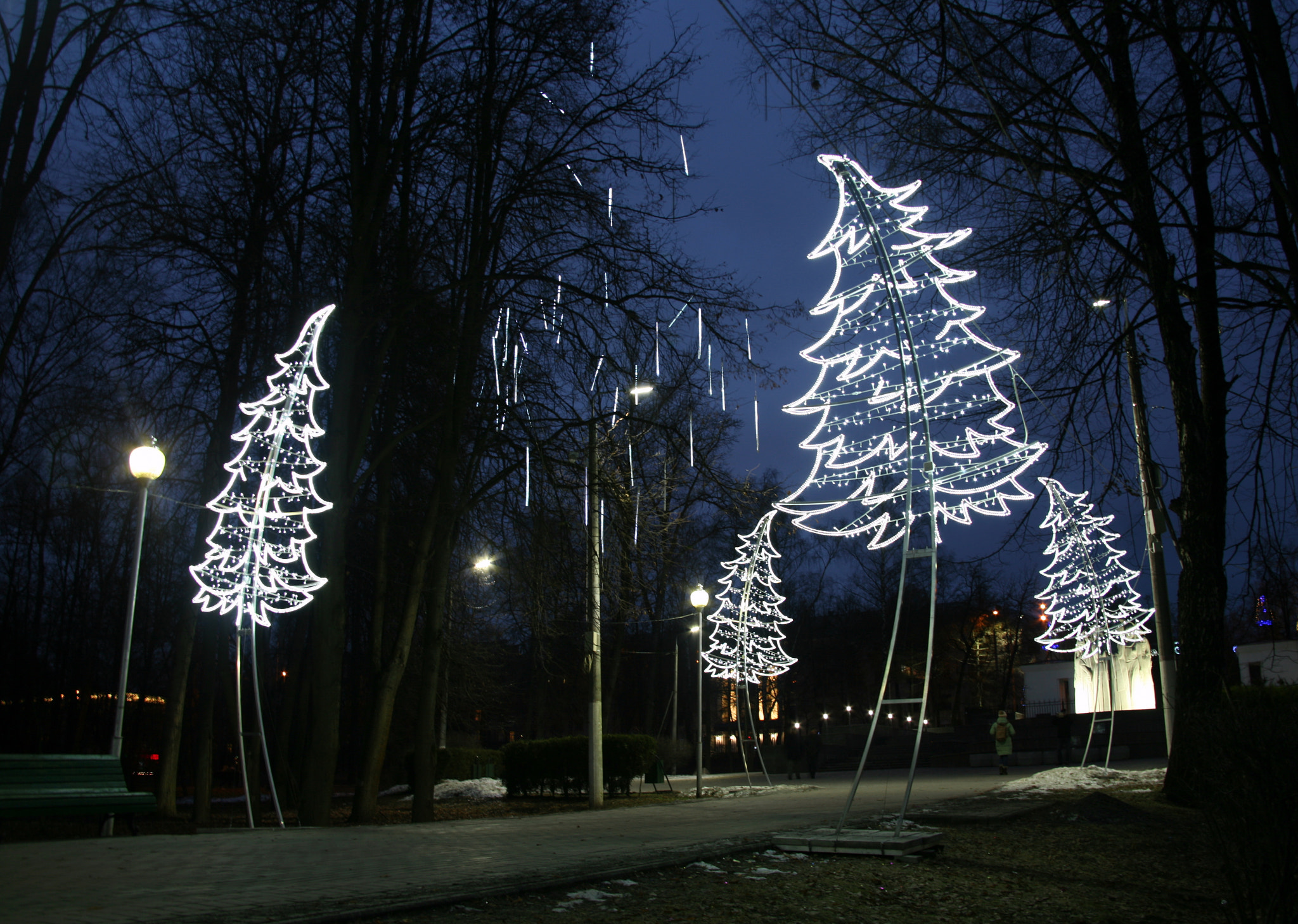 Canon EOS 5D + Canon EF 28-135mm F3.5-5.6 IS USM sample photo. Зимний вечер в парке. winter evening in the park. photography