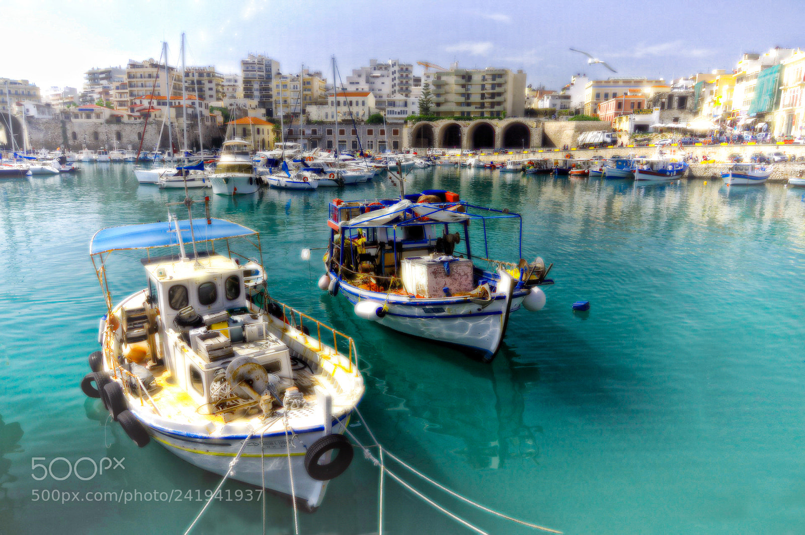 Nikon D90 sample photo. Fishingboats @ heraklion harbour, crete photography