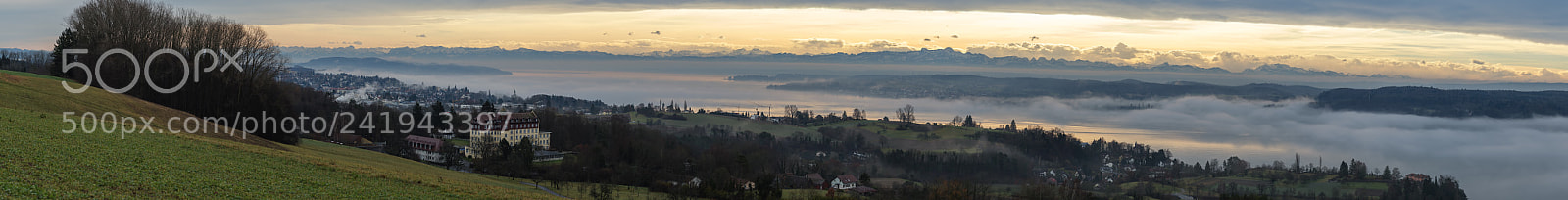 Olympus OM-D E-M5 II sample photo. Bodensee und alpen panorama photography