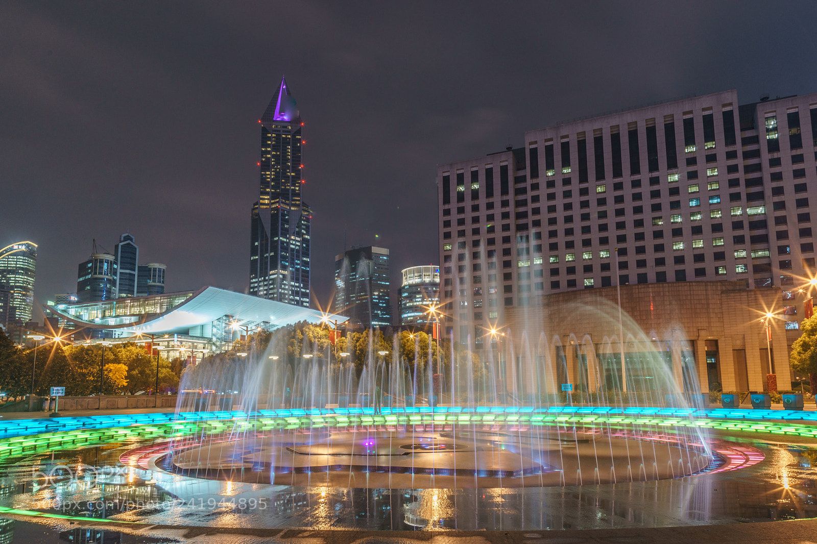 Sony a7 sample photo. People's square at night photography
