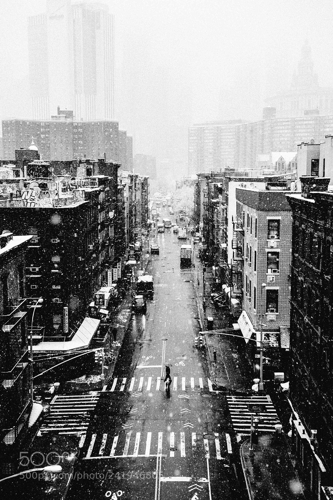Nikon D700 sample photo. Snowfall, new york city. photography