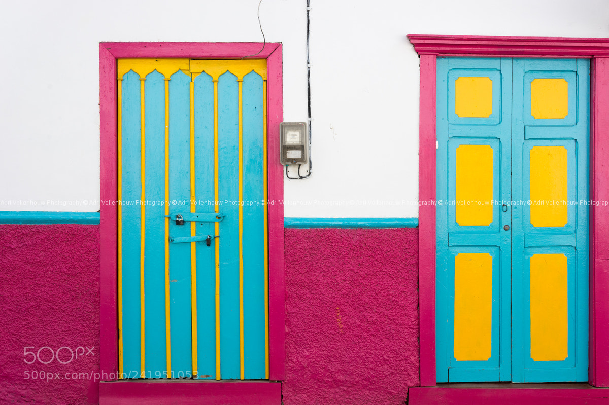 Nikon D7100 sample photo. Colourful doors photography