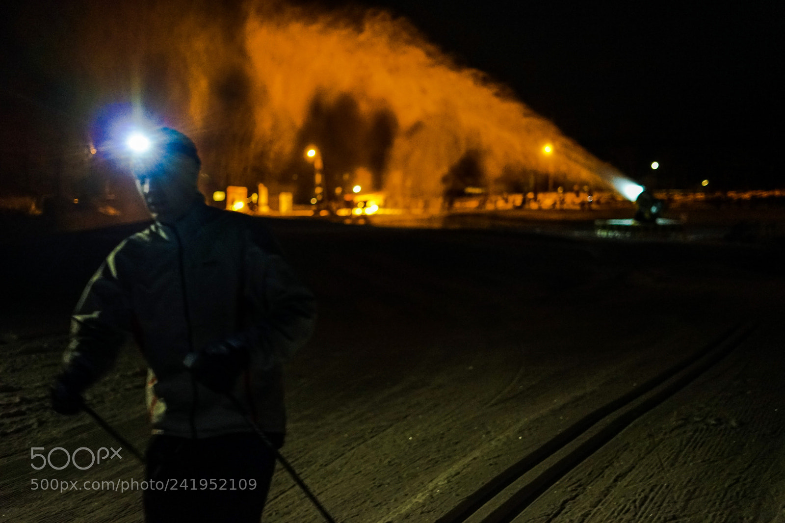 Sony a7 II sample photo. "night skier" photography