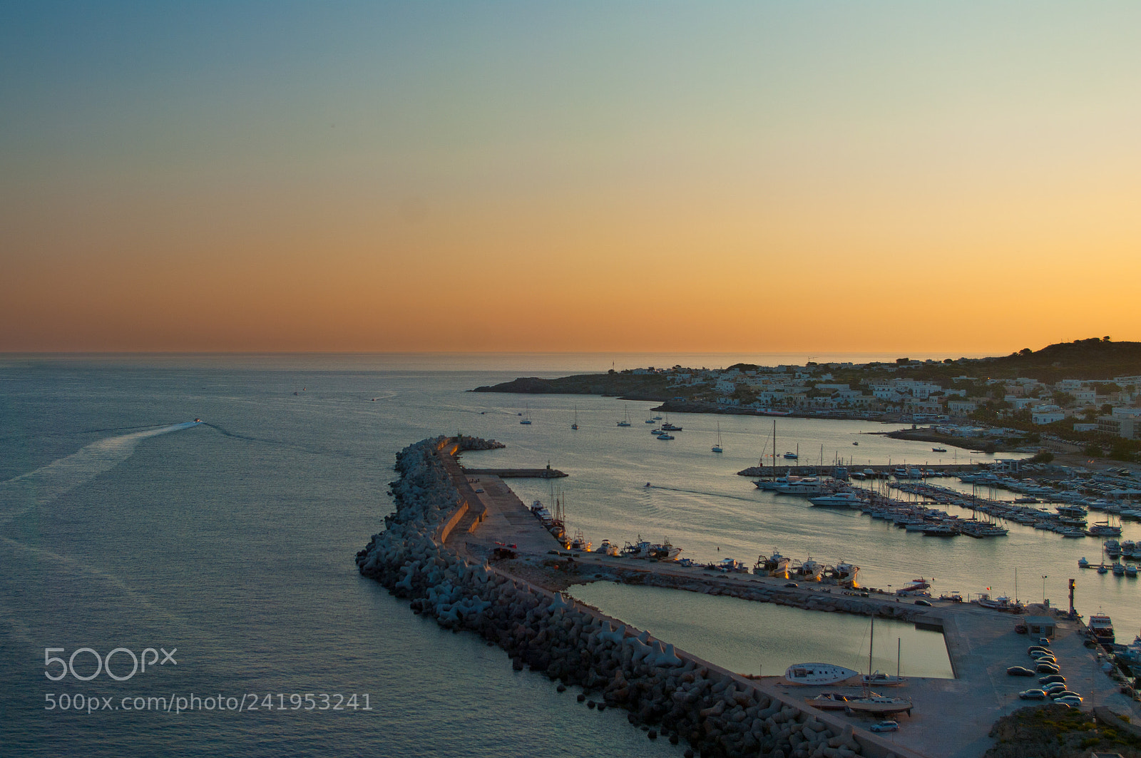 Pentax K20D sample photo. Sunset over leuca photography