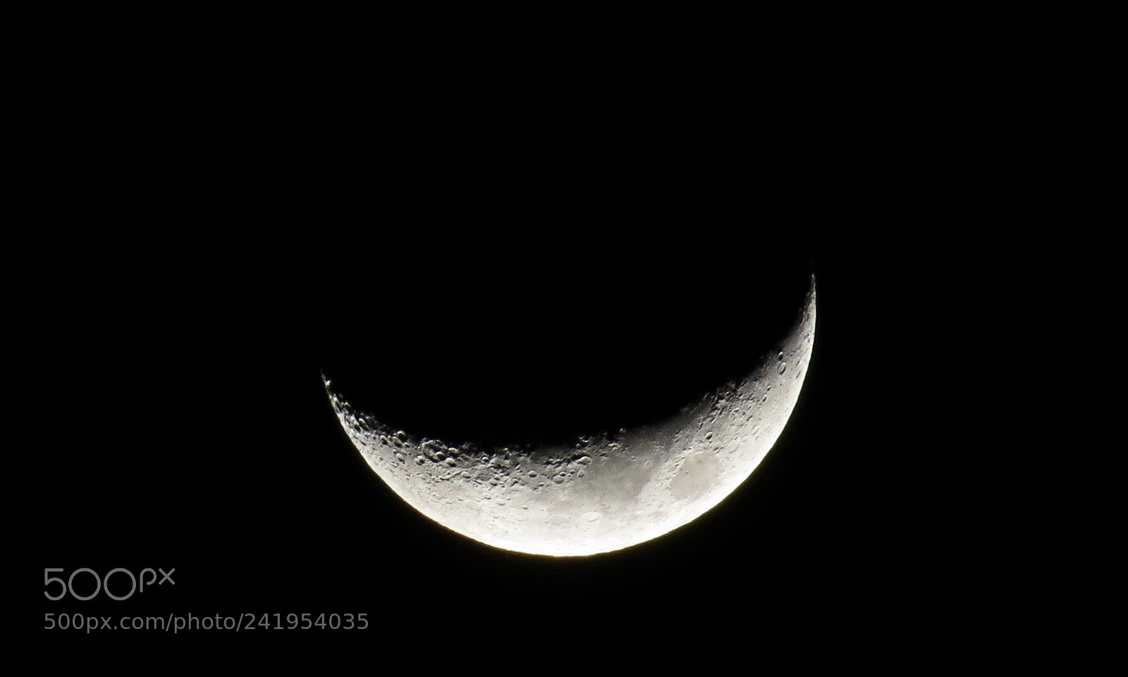 Canon PowerShot SX40 HS sample photo. Crescent moon photography
