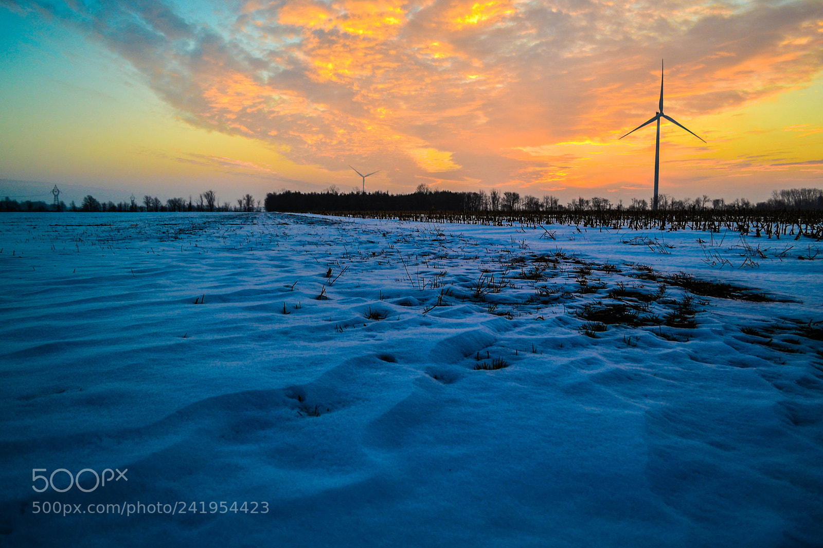 Nikon D3100 sample photo. Windmills at sunrise during photography