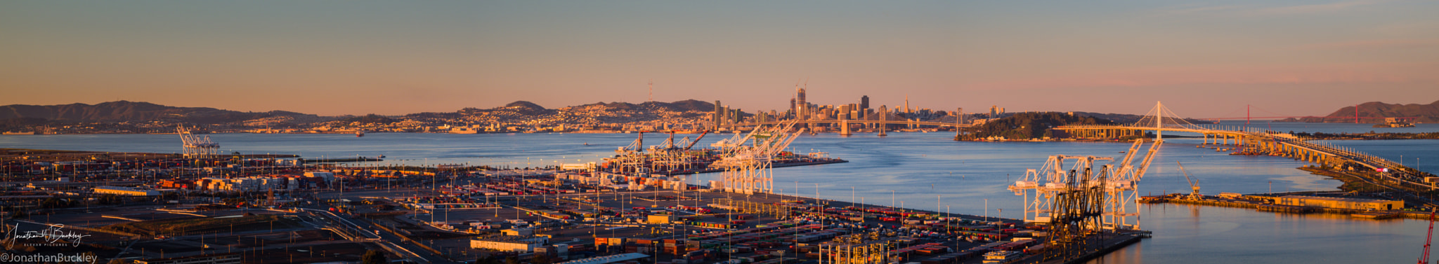 DJI FC550RAW sample photo. Port of oakland looking to san francisco @ sunrise photography